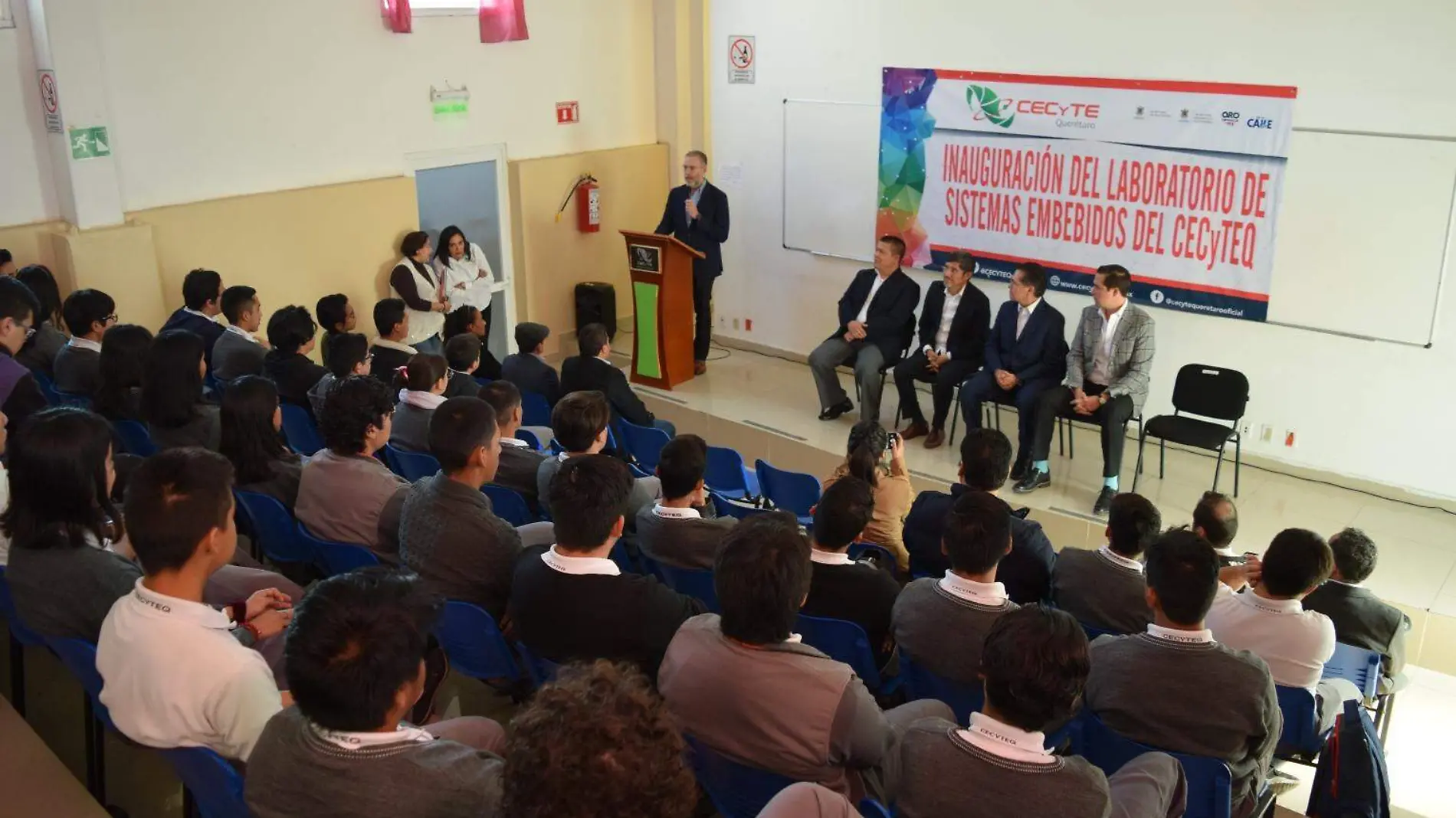 Colegios participaron en esta inauguración. Foto Cortesía Gobierno del Estado.